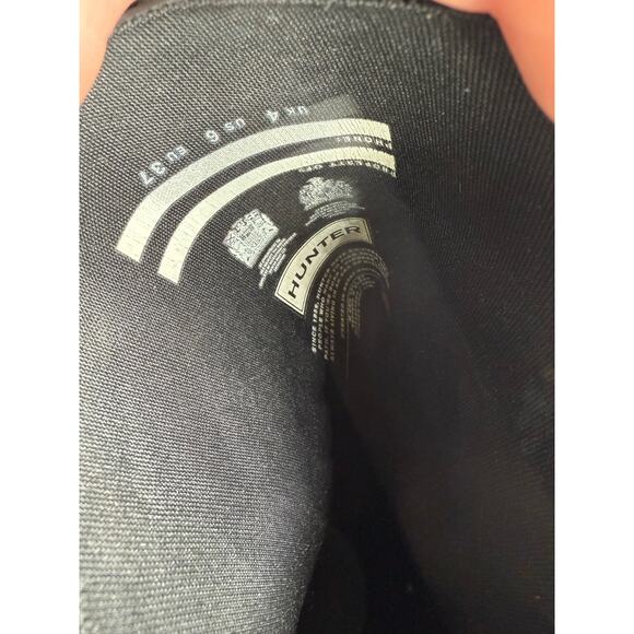 Hunter- Tall Rain Boots- Black- Size 6W - Picture 3 of 10